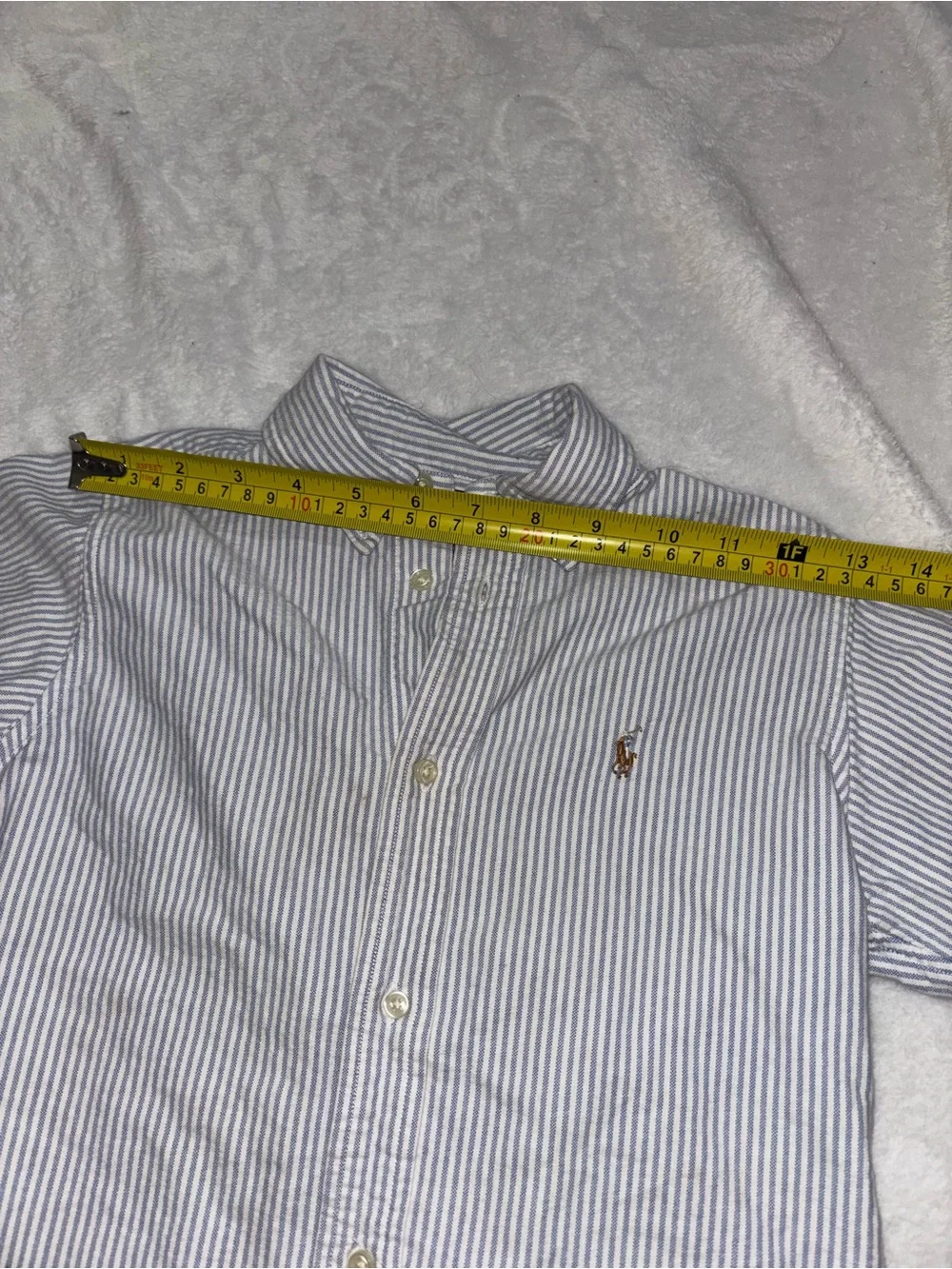 Boys Ralph Lauren Light Blue & White Striped Button-Down Shirt